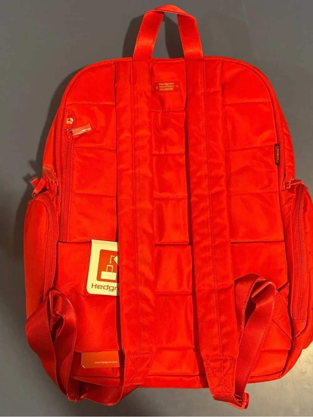 Hedgren RFID Vibrant Red Everyday Backpack New NWT